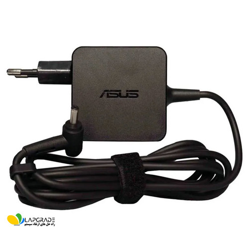 شارژر لپ تاپ ایسوس 33 وات مدل ADP-33BWA با ولتاژ 19 ولت و جریان 1.75 آمپر - نمای جلو مناسب برای لپ تاپ های سبک و کم مصرف ایسوس