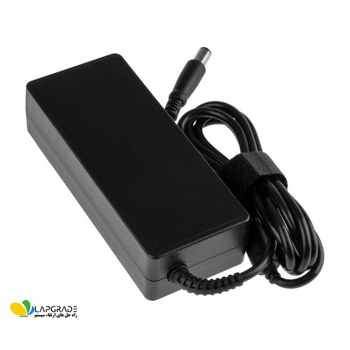 شارژر لپ تاپ دل 90 وات مدل DA90PM111 با ولتاژ 19.5 ولت و جریان 4.62 آمپر - نمای جلو مناسب برای لپ تاپ های میانرده و حرفه ای دل