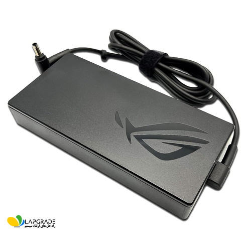 شارژر لپ تاپ ایسوس 120 وات مدل ADP-120CD B با ولتاژ 20 ولت و جریان 6 آمپر - نمای جلو مناسب برای لپ تاپ های گیمینگ و حرفه ای ایسوس